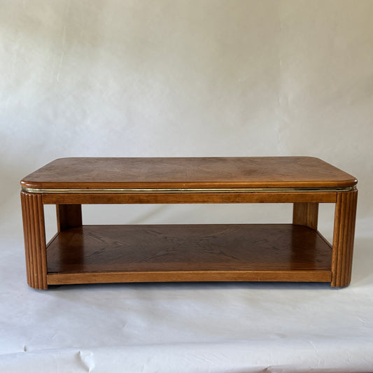 TB033 OAK VENEER COFFEE TABLE