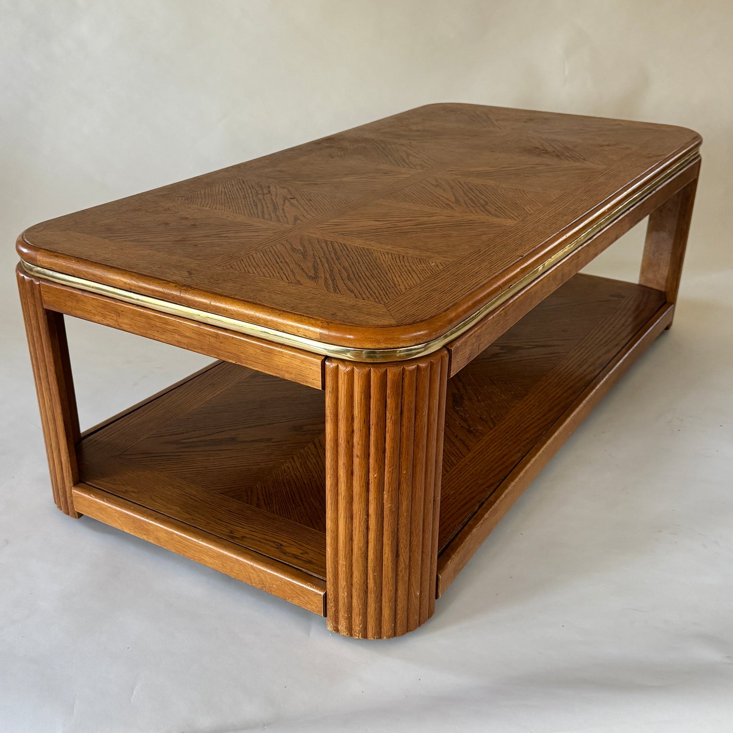 TB033 OAK VENEER COFFEE TABLE