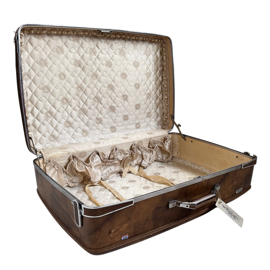 TL005 BROWN TOURISTER VINTAGE SUITCASE