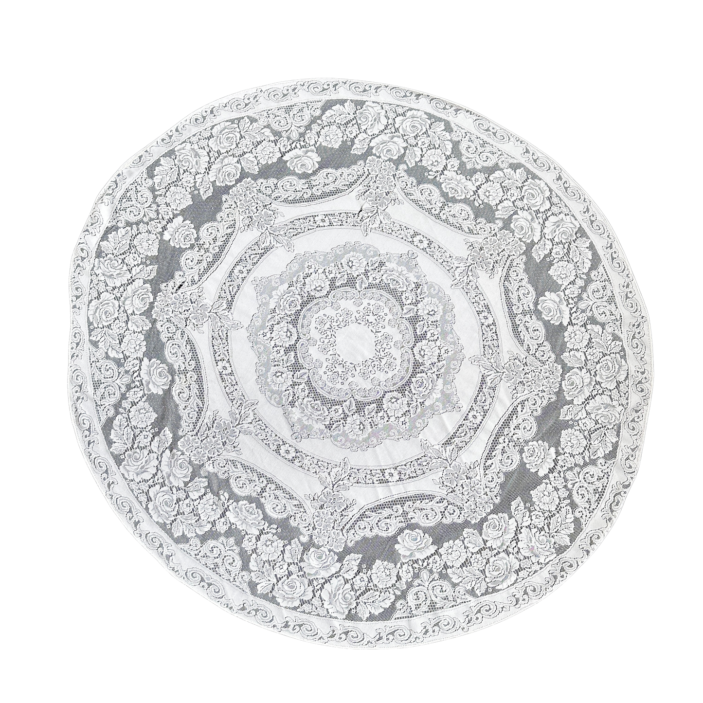 TL005 66" ROUND LACE TABLECLOTH