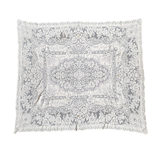 TL007 DISTRESSED FLORAL LACE TABLECLOTH