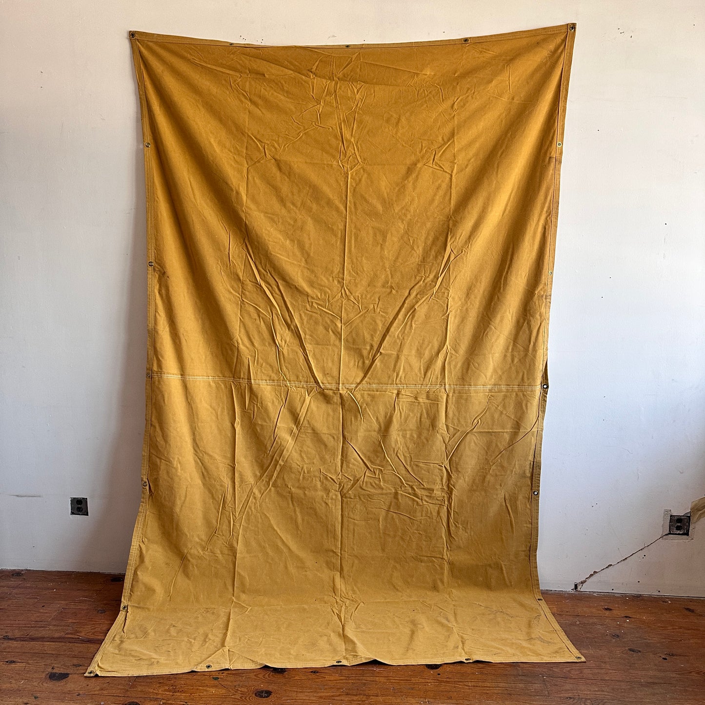 TP009 10' X 12' YELLOW CANVAS TARP