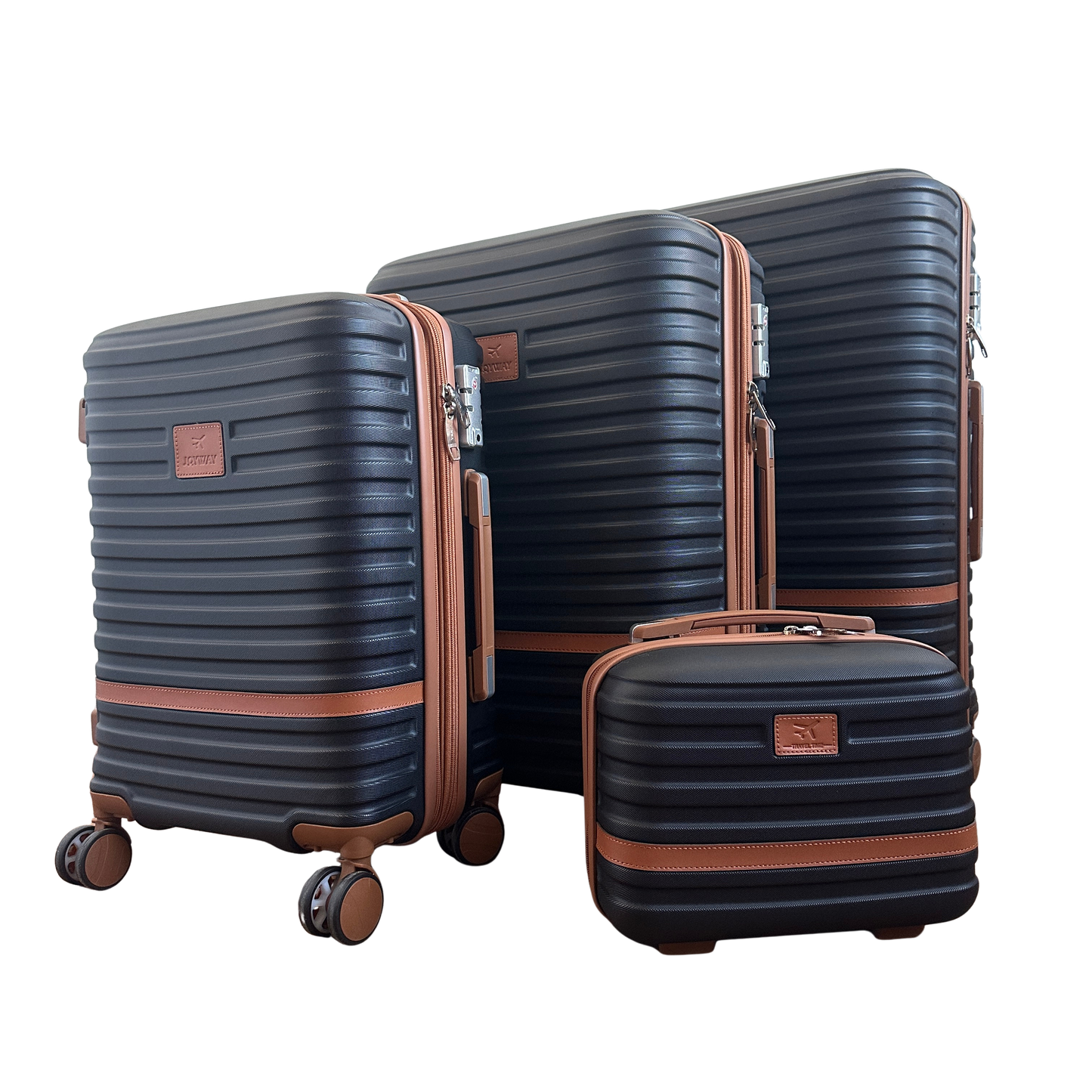 TR022 BLACK & BROWN LUGGAGE SET