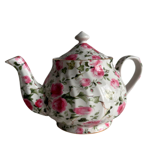 TT002 PINK ROSE TEA POT