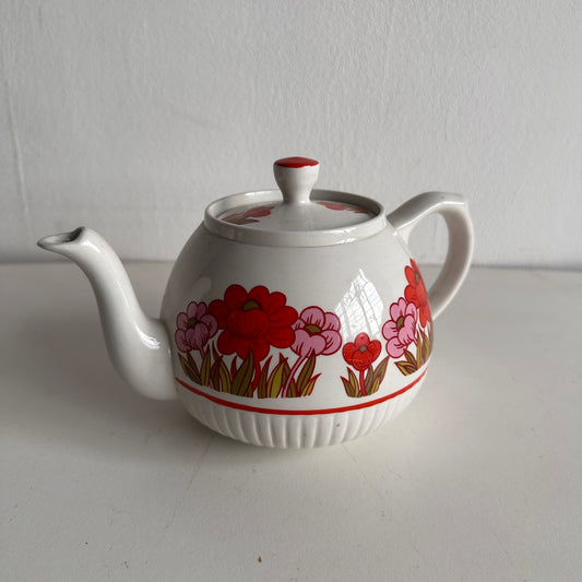 TT003 VINTAGE 1960S FLORAL TEA POT