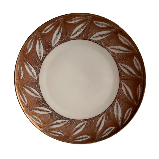 TT020 LEAF PLATE WITH GOLD ACCENT