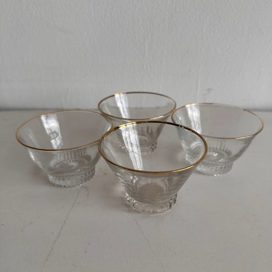 TT023 SET OF FOUR GOLD RIMMER INESSA TUMBLERS