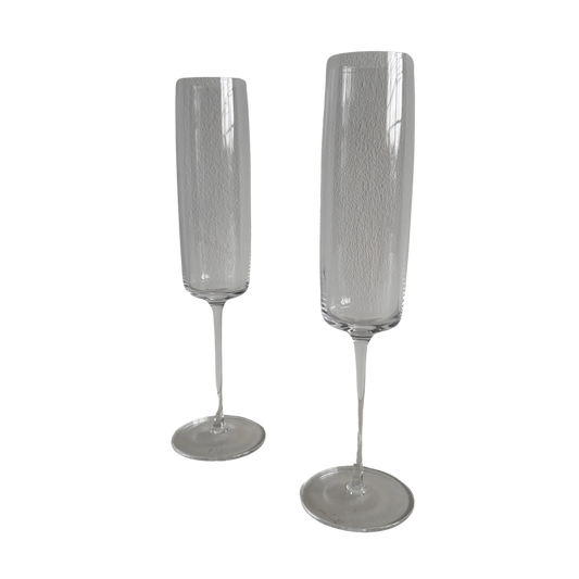 TT049 SET OF TWO LAZAR CHAMPAGNE FLUTES