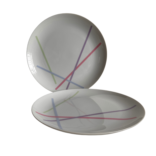 TT065 80'S SET OF TWO LARGE MIKASA JAPANESE CERAMIC PLATES (PART OF A LARGER SET)