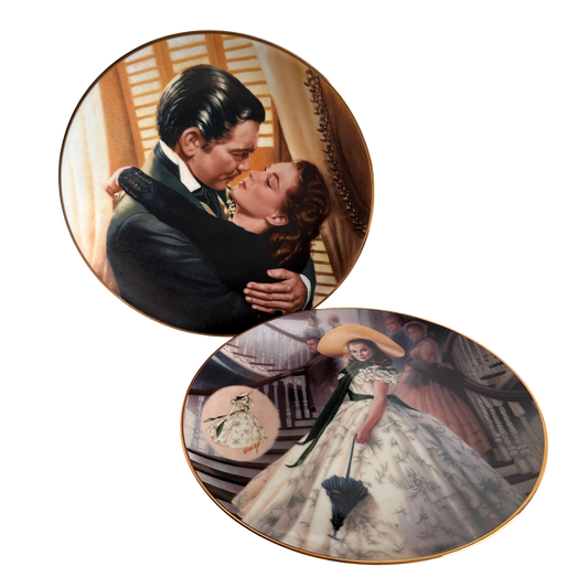 TT071 GWTW COMMEMORATIVE GOLD RIMMED PLATES