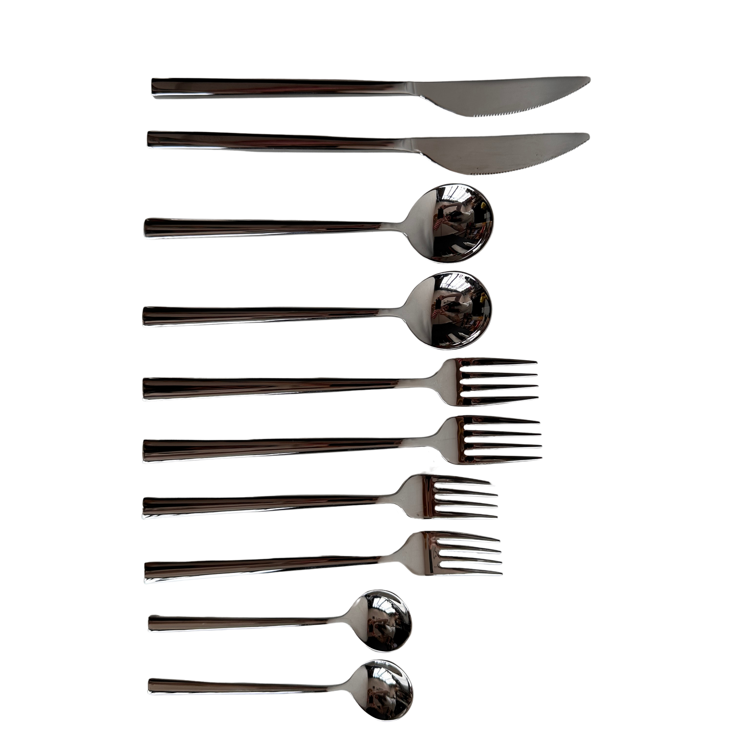 TT083 TWO SETS OF CHROME FLATWARE