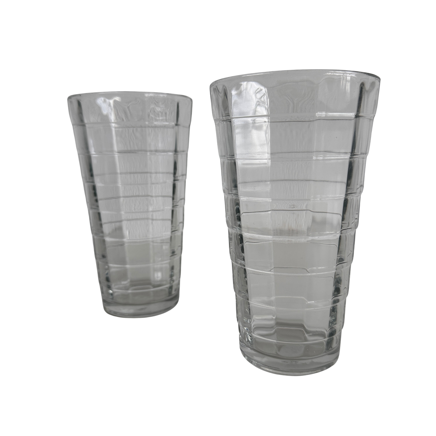 TT084 TWO TALL GRID GLASSES