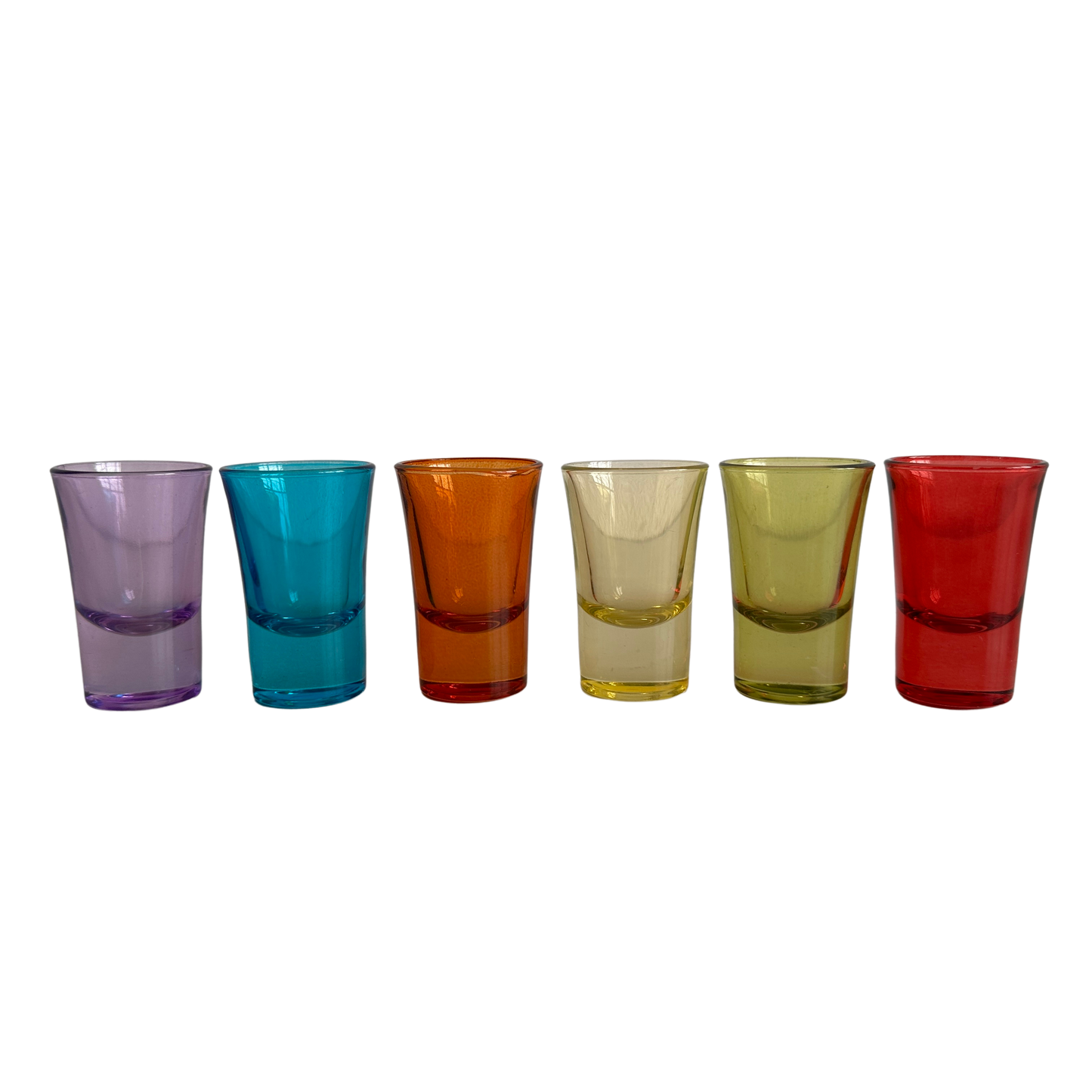 TT088 SET OF SIX RAINBOW SHOT GLASSES