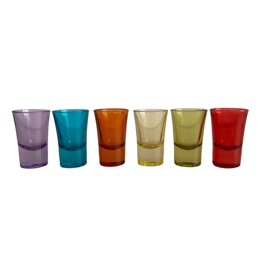 TT088 SET OF SIX RAINBOW SHOT GLASSES