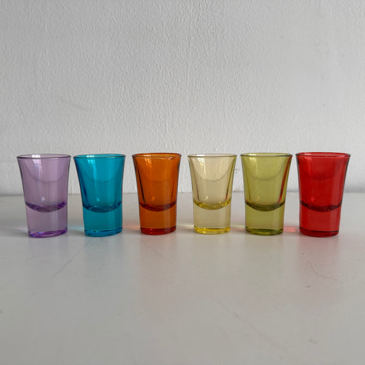 TT088 SET OF SIX RAINBOW SHOT GLASSES