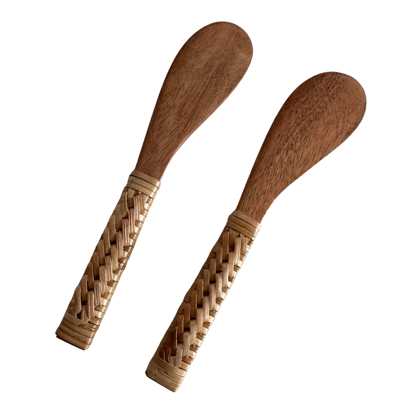 TT094 SET OF TWO WICKER AND WOOD SPREADERS