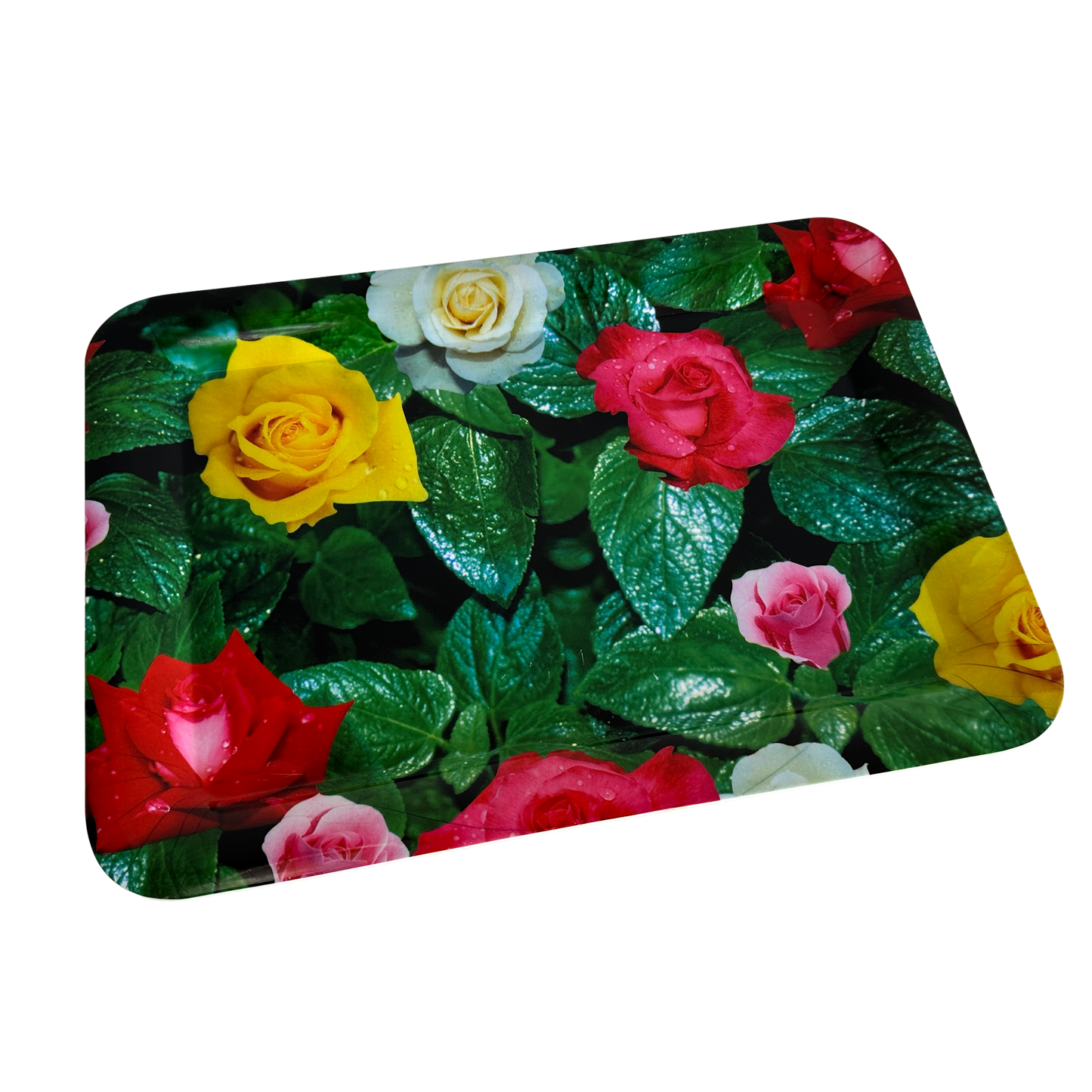 TT106 LARGE PLASTIC TRAY WITH ROSES