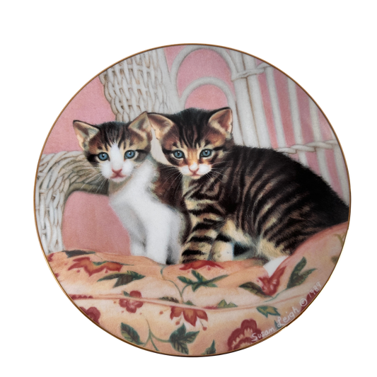TT115 CERAMIC KITTENS PLATE