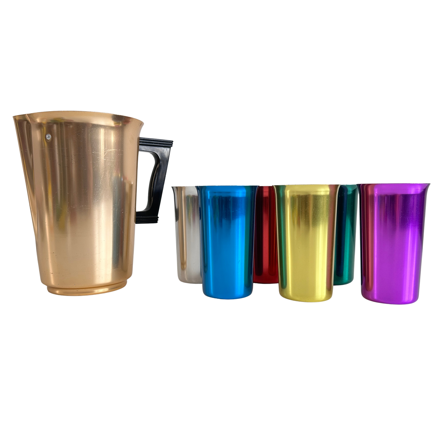 TT130 RAINBOW ALUMINUM PITCHER AND CUPS SET