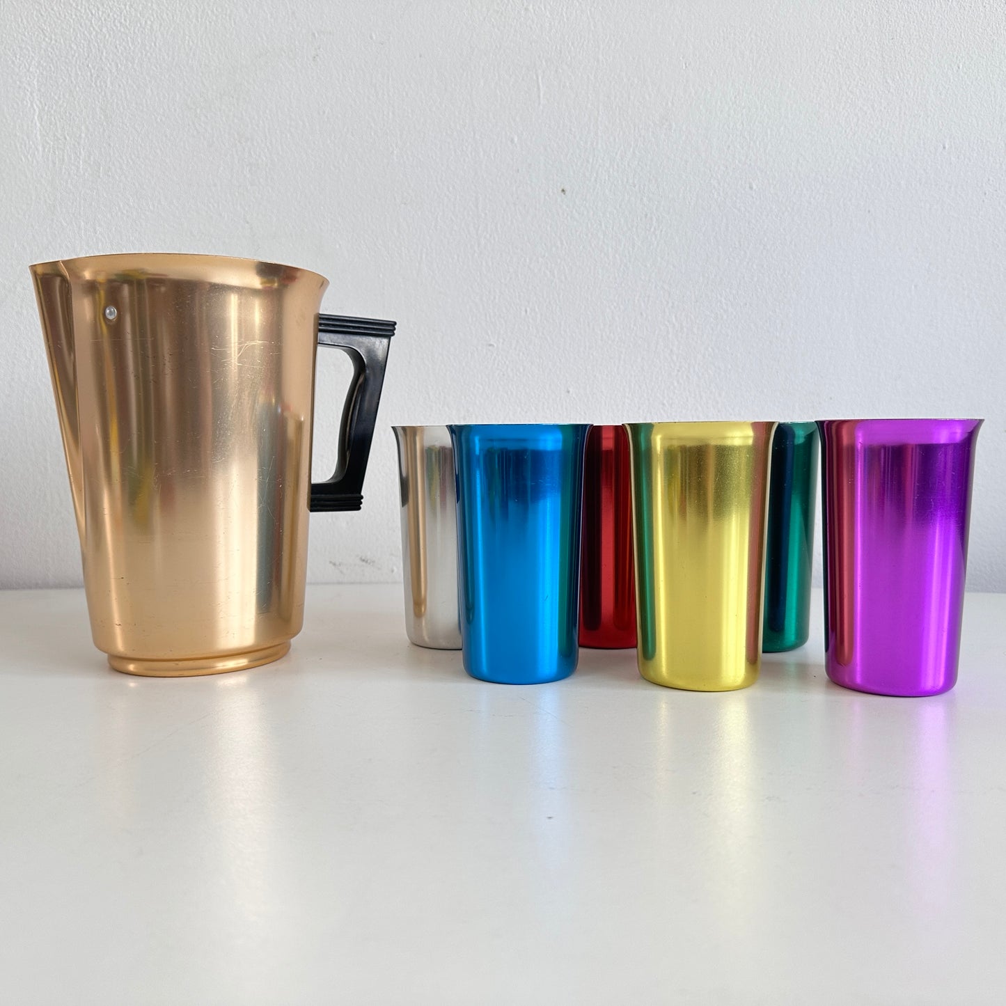 TT130 RAINBOW ALUMINUM PITCHER AND CUPS SET