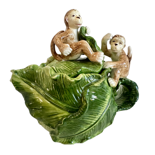 TT144 MONKEY BUSINESS CABBAGE TEAPOT
