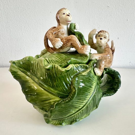 TT144 MONKEY BUSINESS CABBAGE TEAPOT