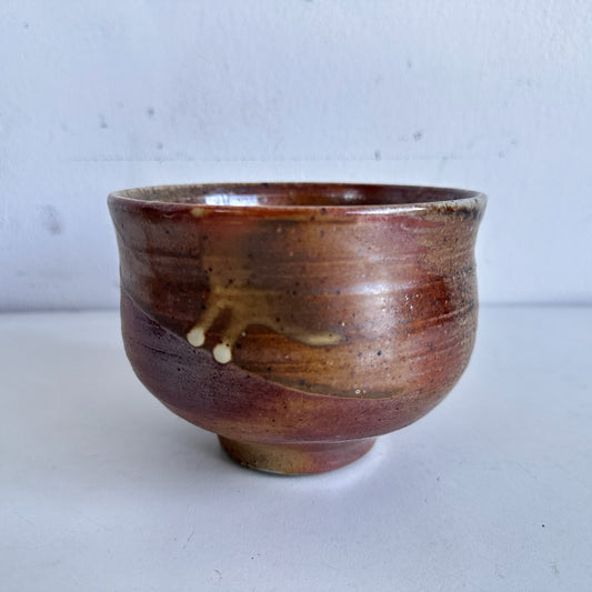 TT152 BROWN & TAN SWIRL CERAMIC BOWL