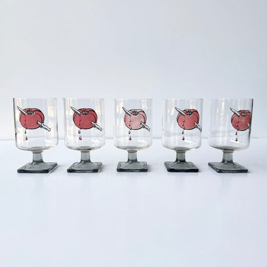 TT170 SET OF 5 TOMATO KNIFE GLASSES