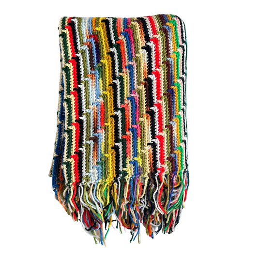 TW001 RAINBOW KNIT THROW BLANKET