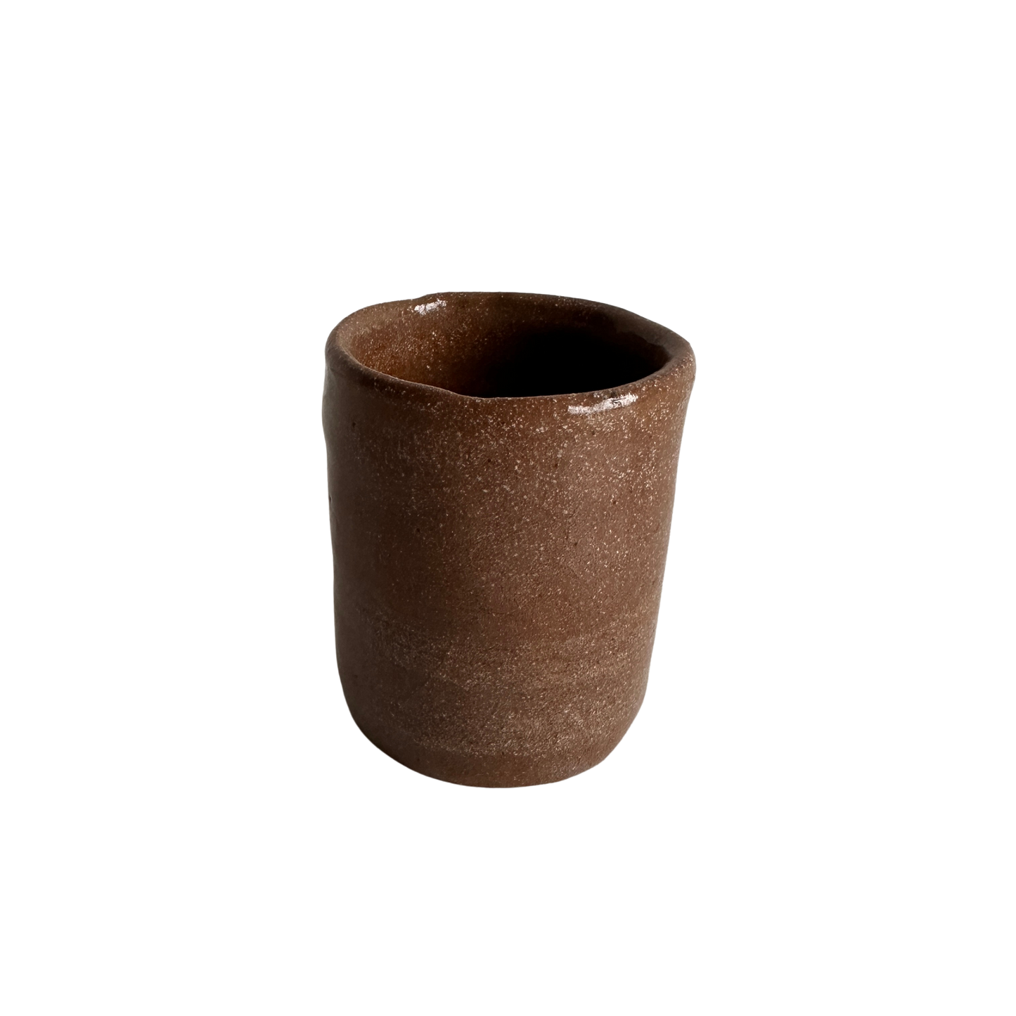 VS007 SMALL BROWN GLAZED VASE