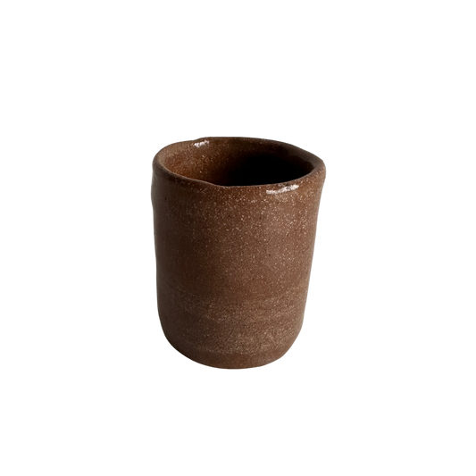 VS007 SMALL BROWN GLAZED VASE