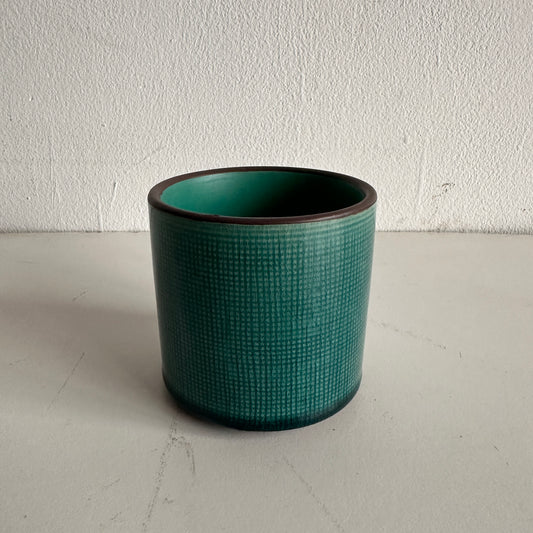 VS013 GREEN GRID GLAZE VASE