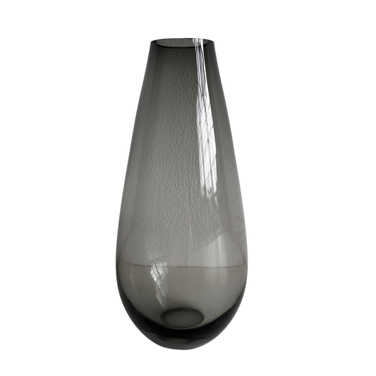 VS024 LARGE SMOKED GLASS TAPERED VASE