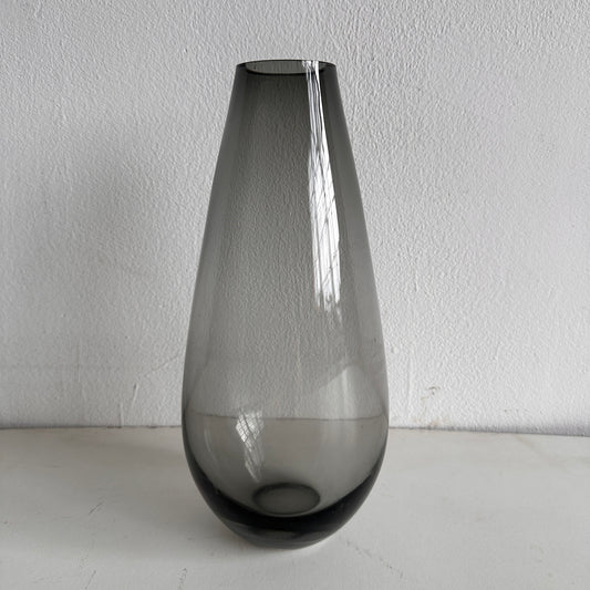 VS024 LARGE SMOKED GLASS TAPERED VASE