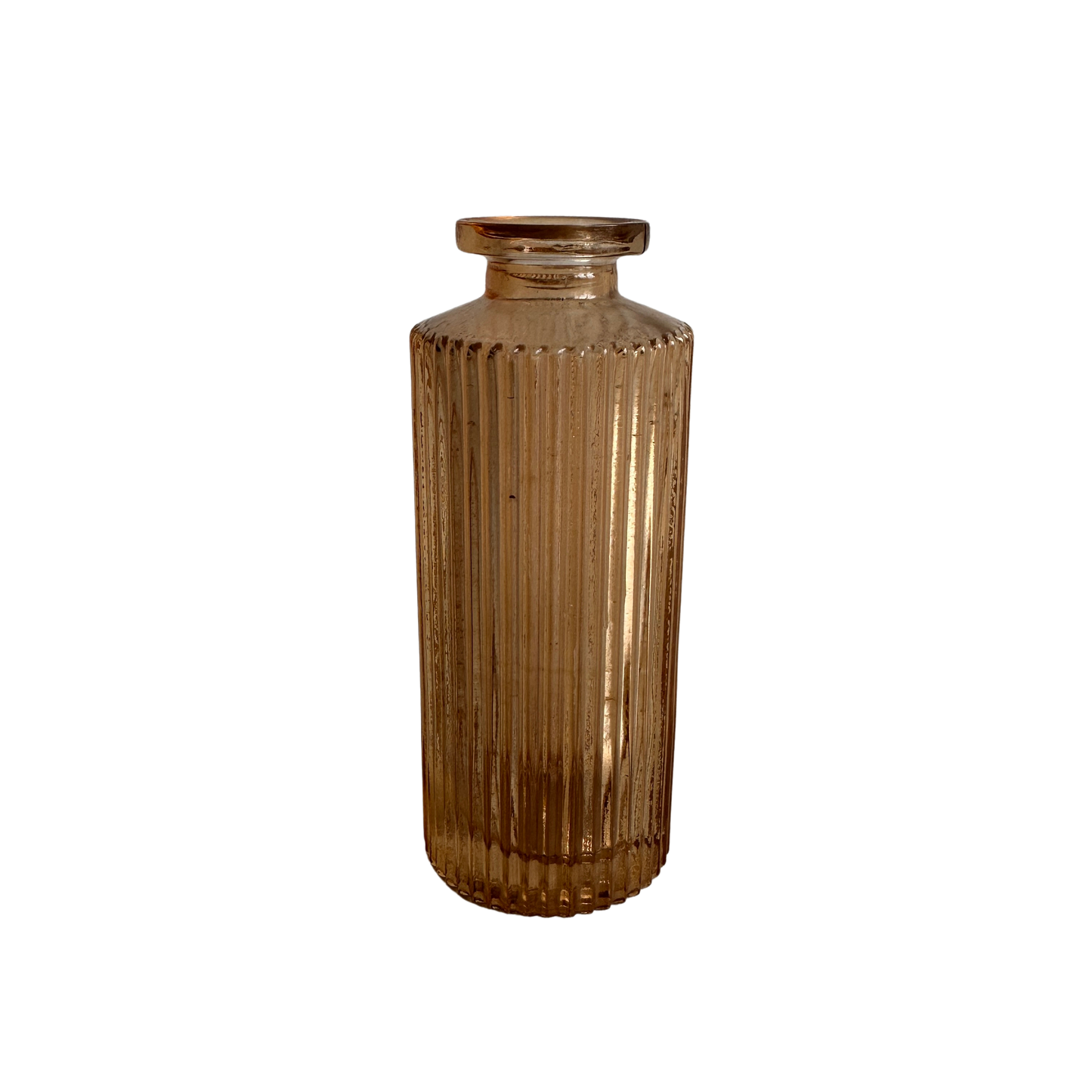 VS033 CATHER FLUTED ROSE GLASS VASE