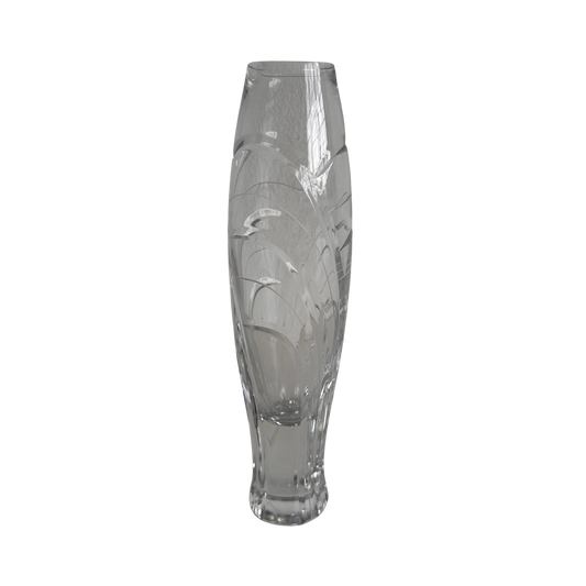 VS034 TAPERED ETCHED GLASS VASE