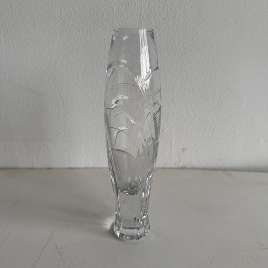 VS034 TAPERED ETCHED GLASS VASE