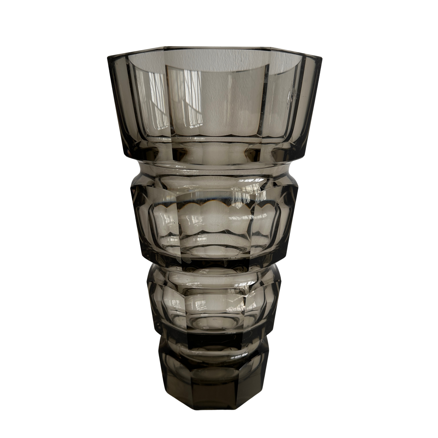 VS038 SMOKED BRUTALIST VASE