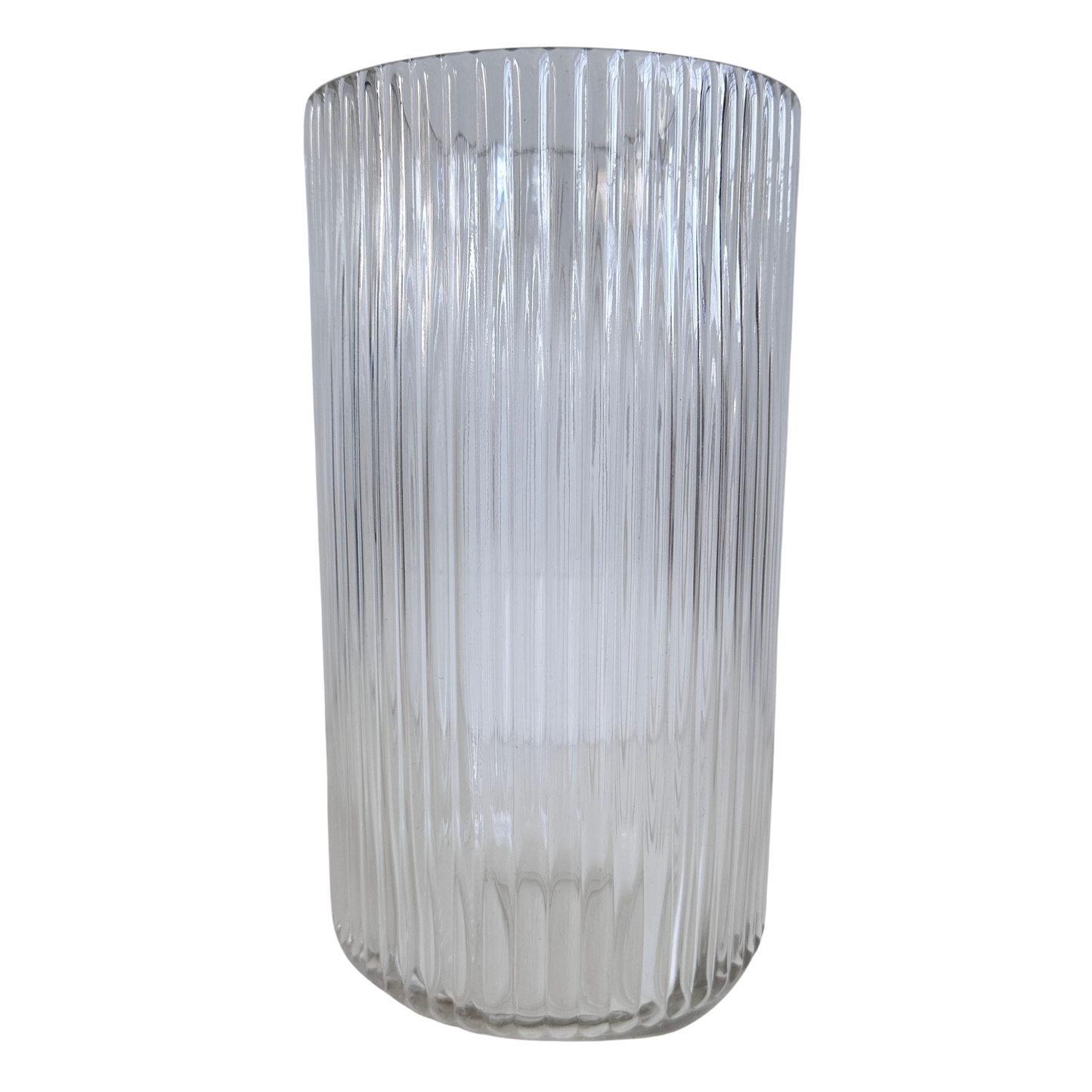 VS044 FLUTED CLEAR GLASS TALL VASES