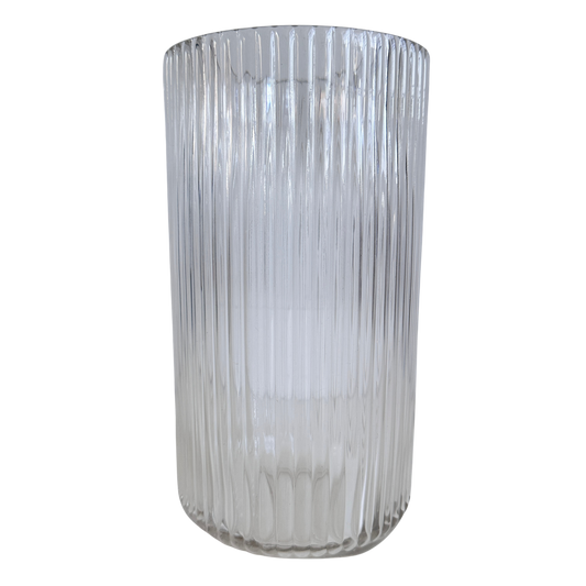 VS044 FLUTED CLEAR GLASS TALL VASES