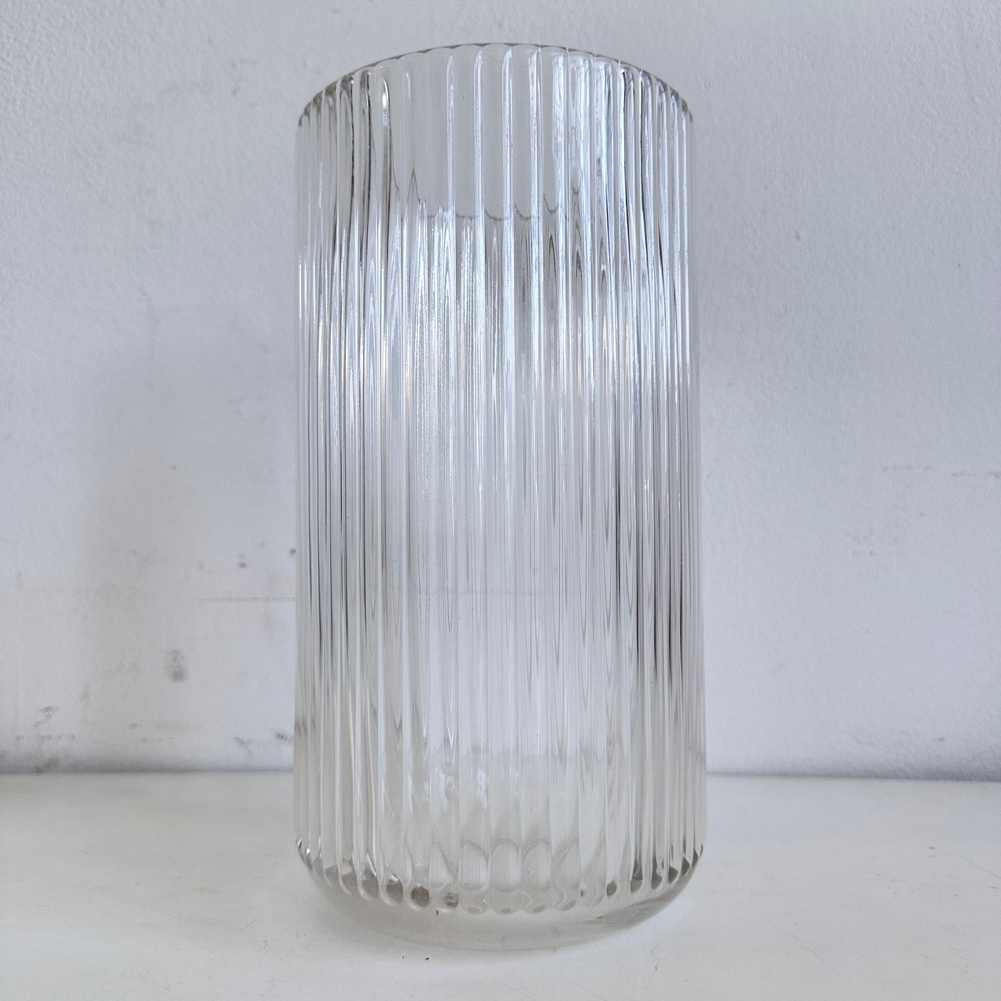 VS044 FLUTED CLEAR GLASS TALL VASES