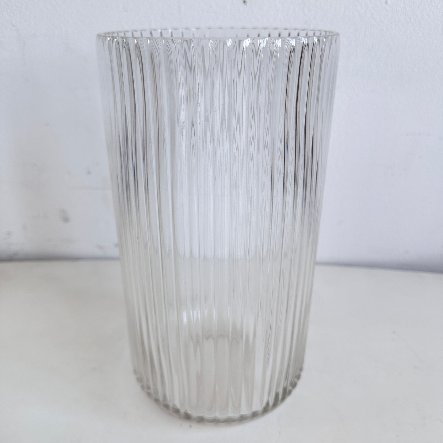 VS044 FLUTED CLEAR GLASS TALL VASES