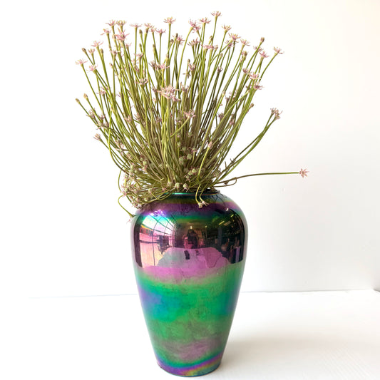 VS075 OIL SLICK IRIDESCENT VASE