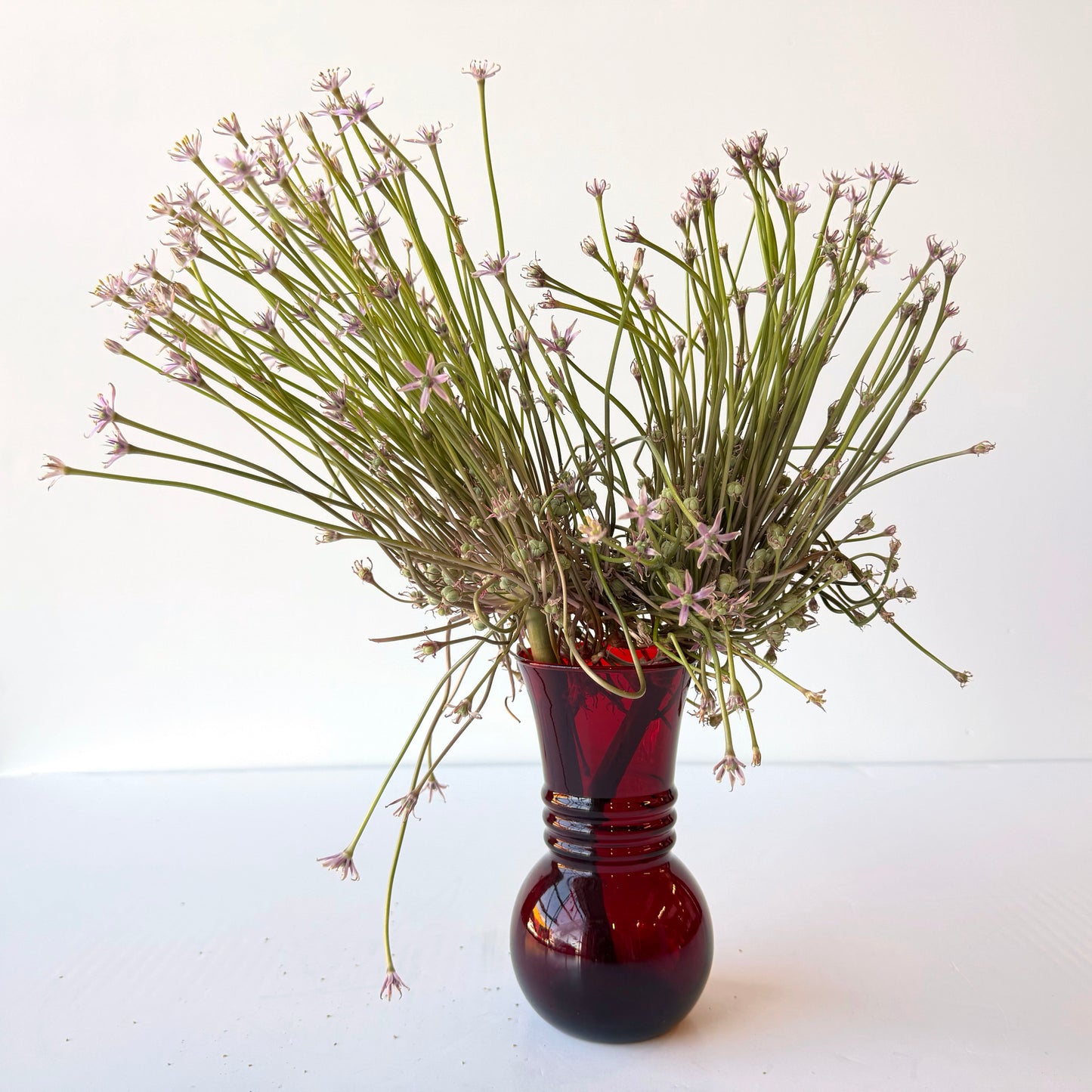 VS082 BULBOUS RED VASE