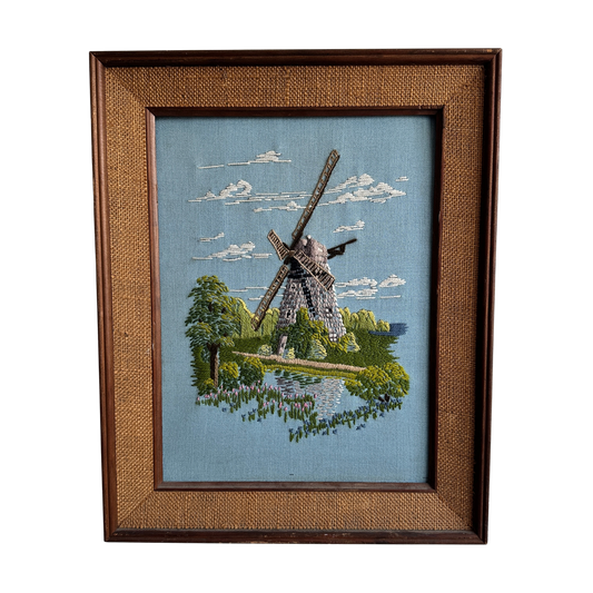 WD001 WINDMILL EMBROIDERY WALL ART