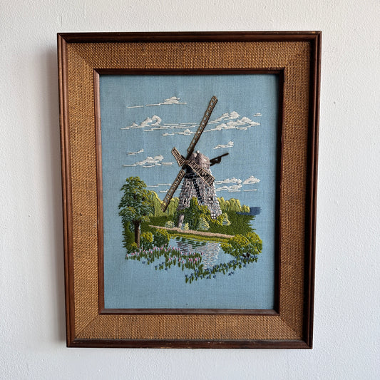 WD001 WINDMILL EMBROIDERY WALL ART
