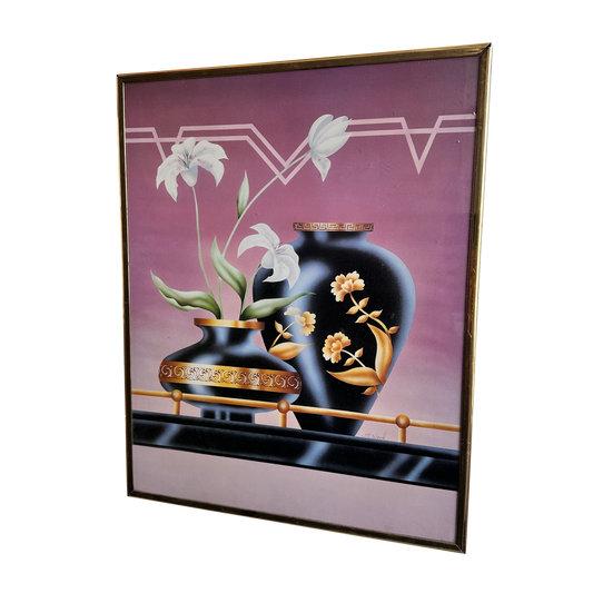 WD003 GRAPHIC BLACK VASE WALL ART