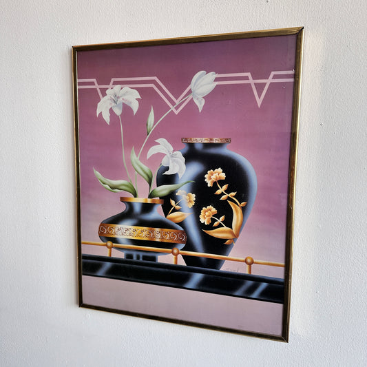 WD003 GRAPHIC BLACK VASE WALL ART