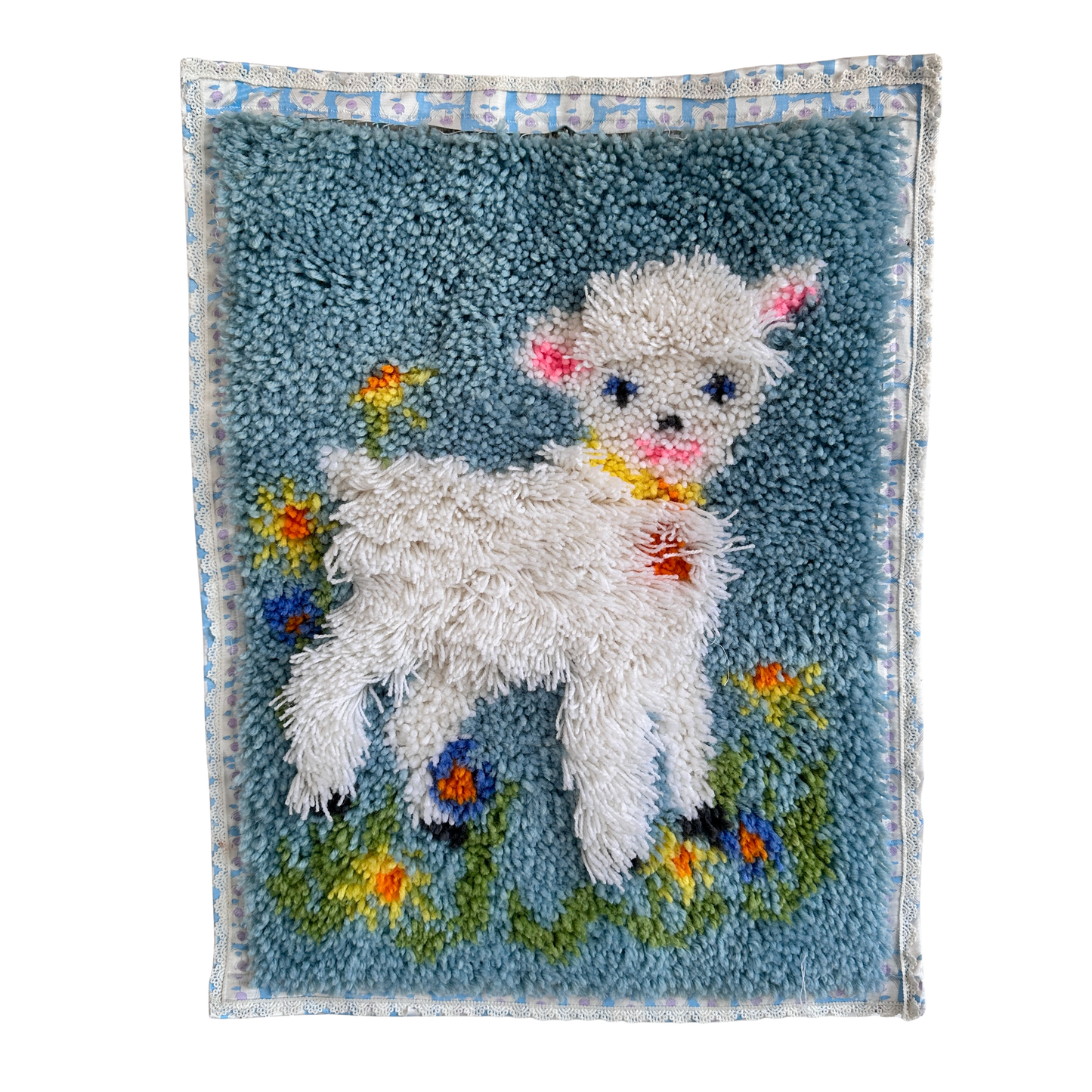 WD006 VINTAGED HAND TUFTED LAMB WALL HANGING