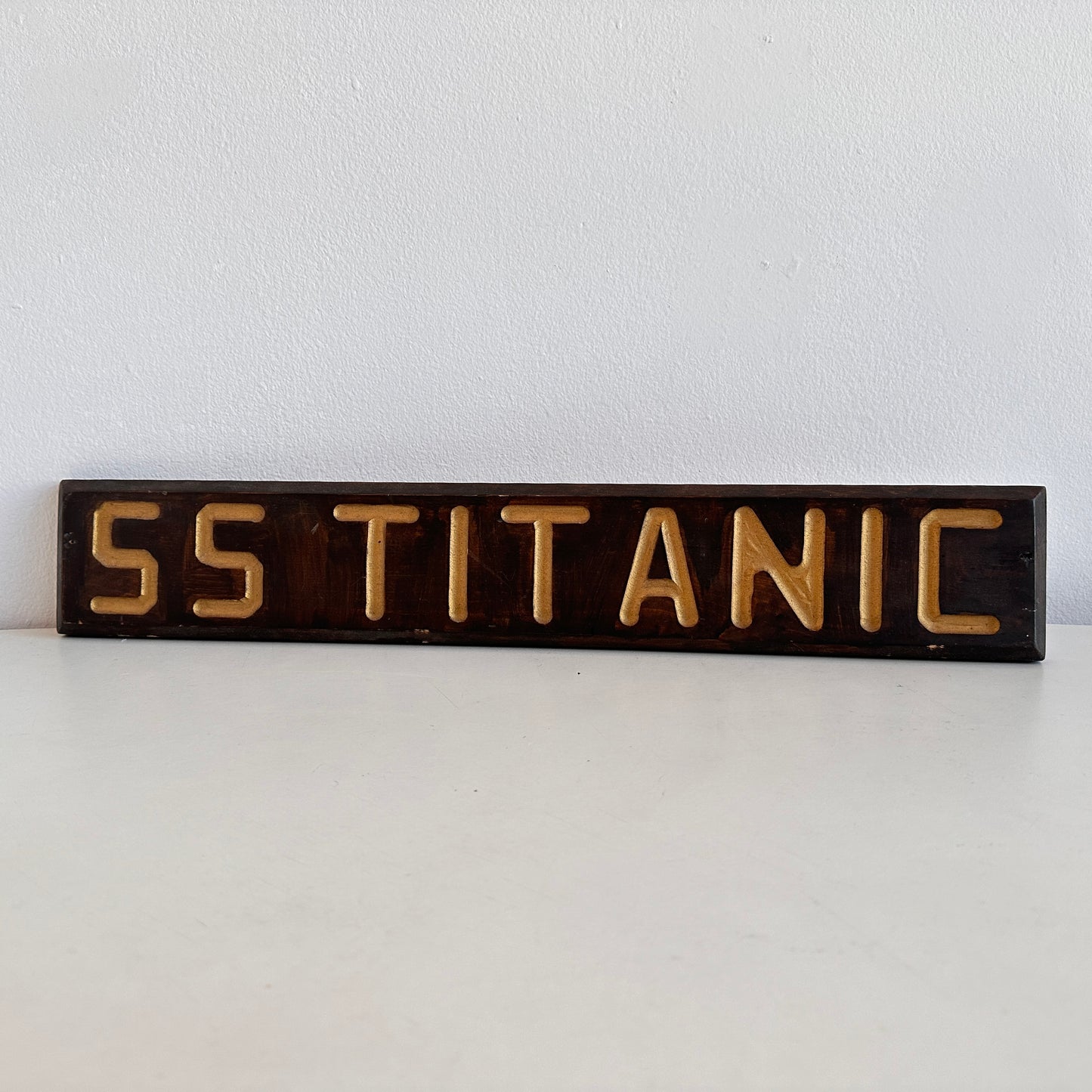 WD010 SS TITANIC WOODEN PLAQUE